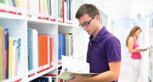 man reading a book
