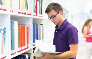 man reading a book