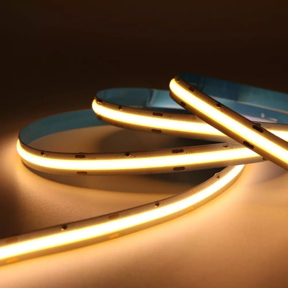 COB LED strip with warm white light