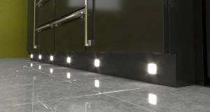 plinth lights on a dark kickboard