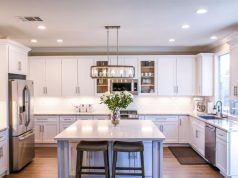kitchen with white dominant interior