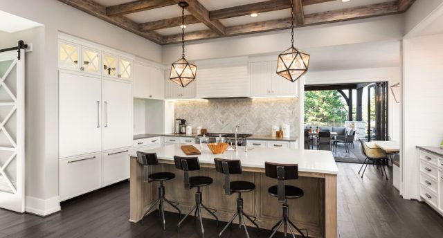 Kitchen with Pendant lights