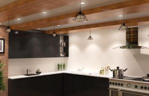 kitchen with LED downlights