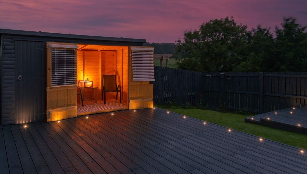 deck with dark grey floors