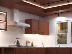kitchen with natural white LED lights