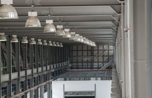 high bay lights in a warehouse
