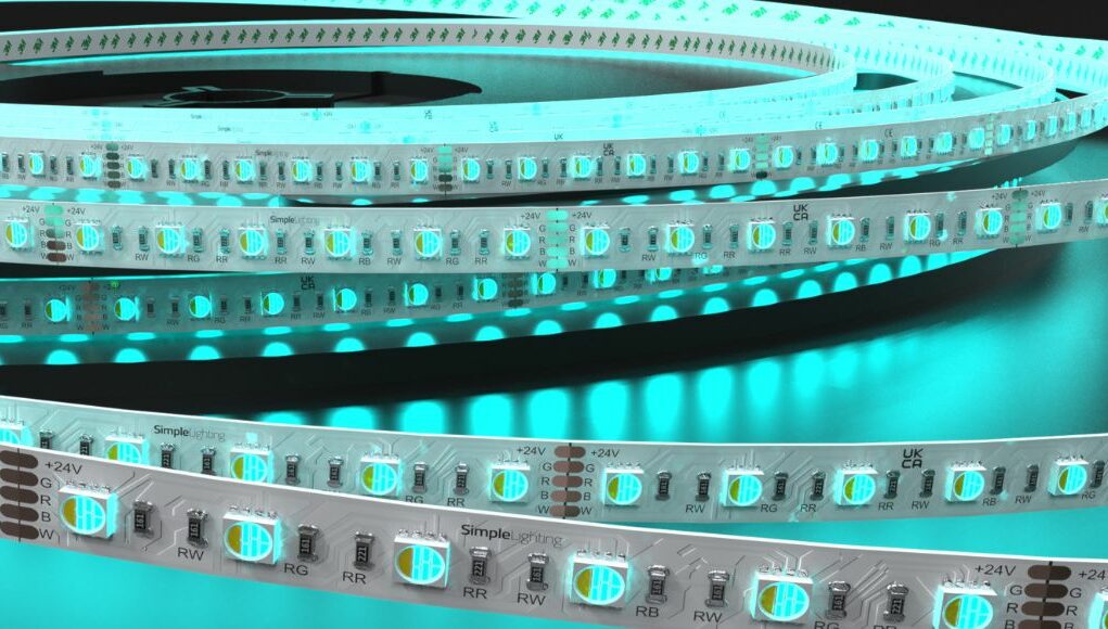 Teal LED strip light