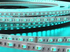 Teal LED strip light