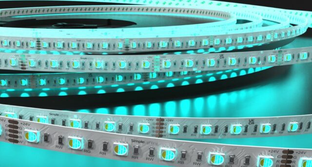 Teal LED strip light