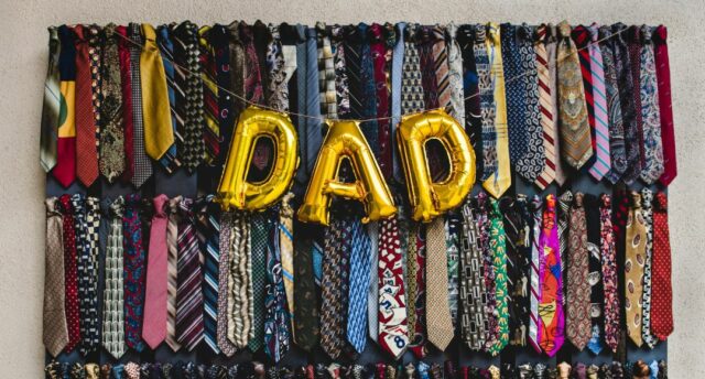 dad sign with many neckties