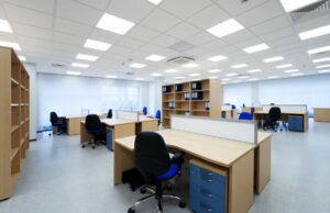 office with LED panels