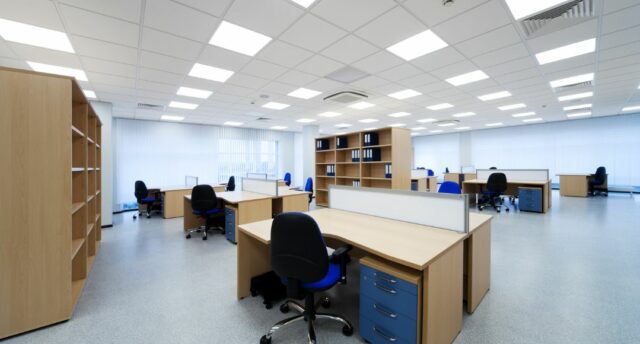 office with LED panels