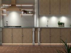 Kitchen with natural white LED under cabinet lights