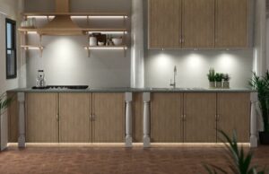 Kitchen with natural white LED under cabinet lights