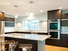 kitchen with wooden floors