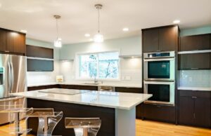 kitchen with wooden floors