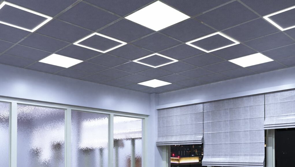 LED panels in a meeting room