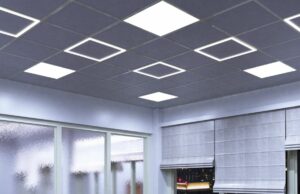 LED panels in a meeting room