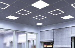 LED panels in a meeting room