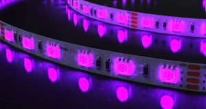 Purple LED strip light