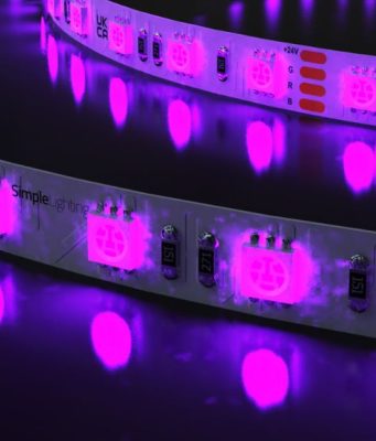 Purple LED strip light