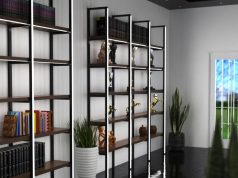 bookshelves with LED profile