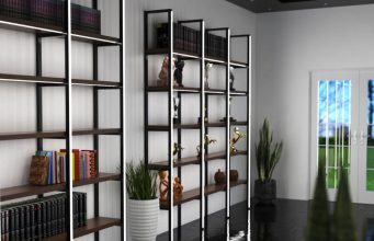 bookshelves with LED profile