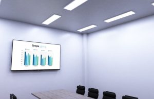 meeting room with CCT LED panels
