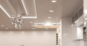 Kitchen with white cabinetry