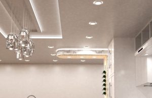 Kitchen with white cabinetry