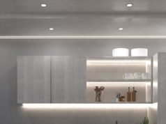 kitchen with white oak cabinets