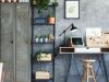 workstation with pendant and desk lamps