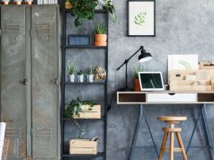 workstation with pendant and desk lamps