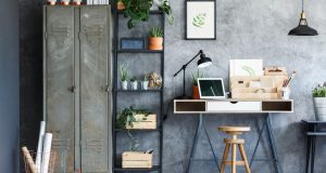 workstation with pendant and desk lamps
