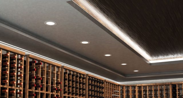 Cellar with downlights