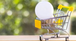 light bulb in a shopping cart