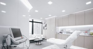 examination room with square downlights