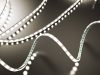 LED strip lights in twirls with lights