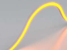 Bent and lighted LED neon strip light