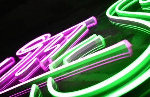 close up photo of LED neon lights