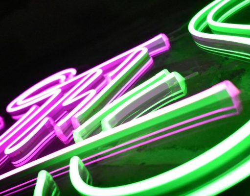 close up photo of LED neon lights
