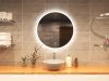 Lighted LED bathroom mirror