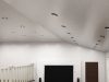Black LED Downlights in a ceiling