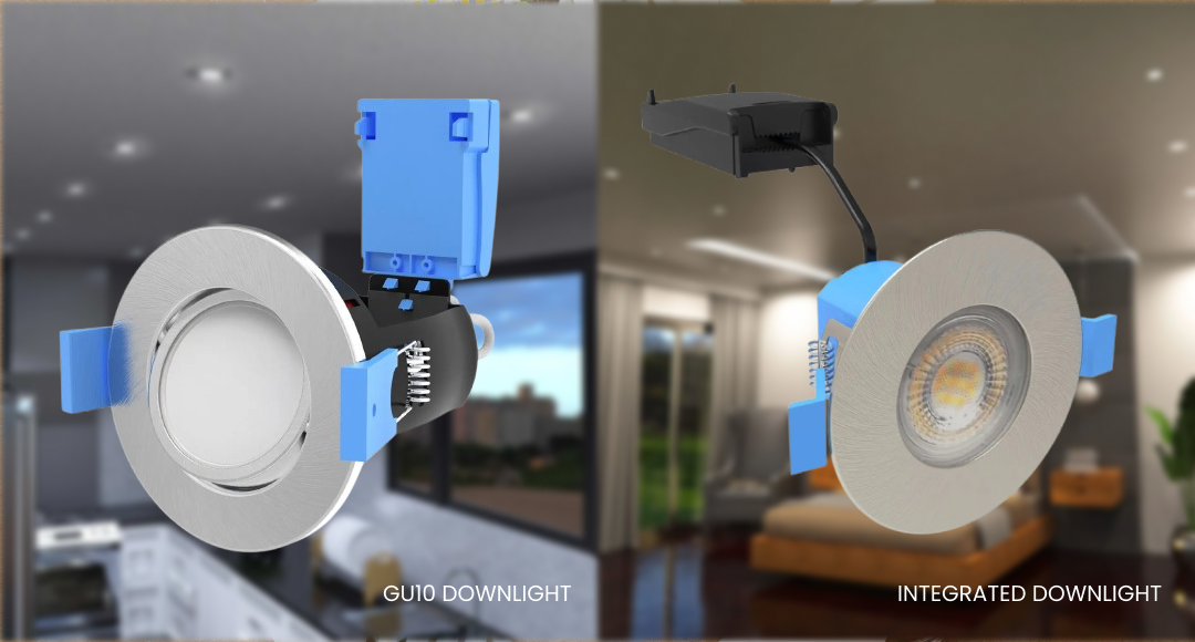 GU10 Downlights vs Integrated LED Downlights