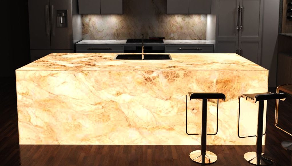 LED sheet backlit kitchen counter