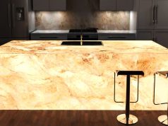LED sheet backlit kitchen counter