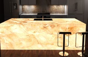 LED sheet backlit kitchen counter
