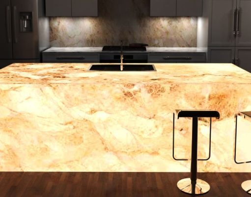 LED sheet backlit kitchen counter