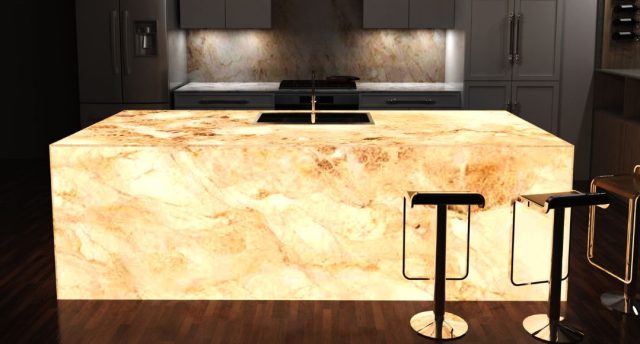 LED sheet backlit kitchen counter