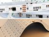 Split image of a LED strip and a LED sheet